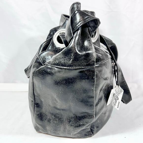 Vans Cool it Now Shoulder Tote Bag Large Black Braided Loop Handles Purse New - Picture 3 of 13